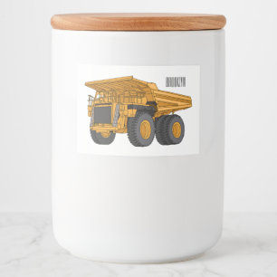 Étiquette Pour Bocaux Illustration d'un camion à grande échelle