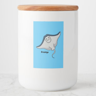 Étiquette Pour Bocaux Illustration d'une caricature de poisson stingray