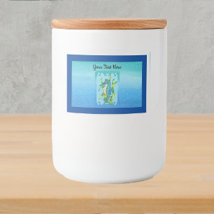 Étiquette Pour Bocaux Imaginaire Joli Aqua Blue Sea Dragon Seaweed Bubbl