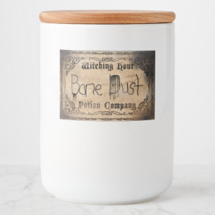 Étiquette Pour Bocaux Ingrédient de potion antique poussière d'os de bla