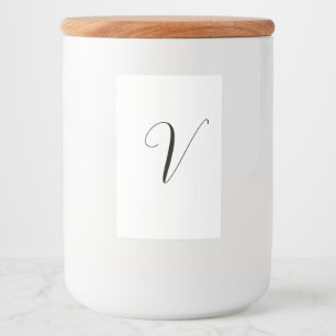 Étiquette Pour Bocaux Initiale de monogramme personnalisé en script