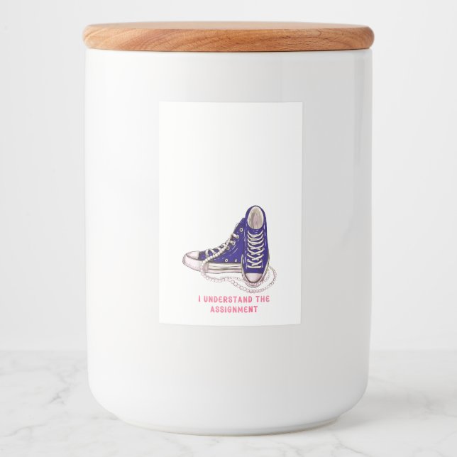 Étiquette Pour Bocaux Je comprends l'affectation Blue Basket Art (Devant)