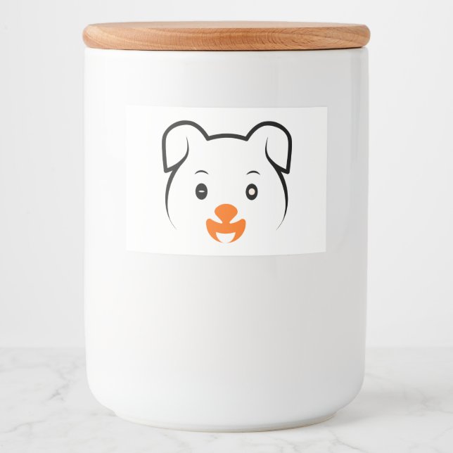 Étiquette Pour Bocaux Joli chiot (Devant)