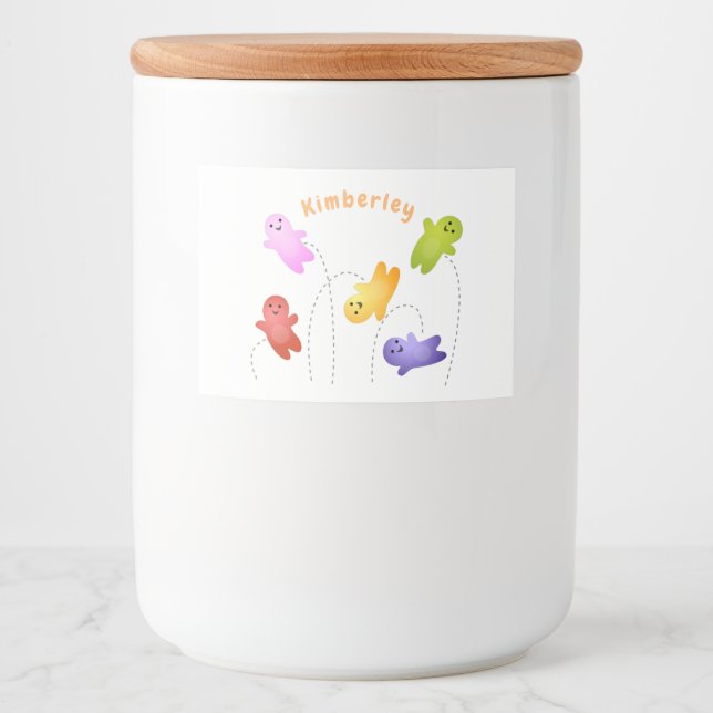 Étiquette Pour Bocaux Jolie gelée bébés bonbons bonbons dessin animé (Devant)