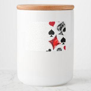 Étiquette Pour Bocaux Joueur de poker Joueur de cartes de jouer costumes