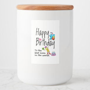 Étiquette Pour Bocaux Joyeux anniversaire à la meilleure maman du monde