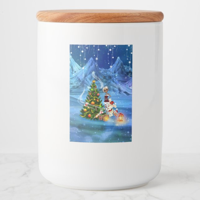 Étiquette Pour Bocaux Joyeux Noël vous souhaite de mignons amis (Devant)