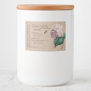 Étiquette Pour Bocaux KRAFT Honey valeur nutritive hydrangea flower bee