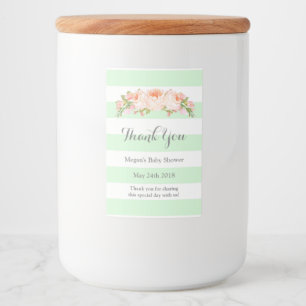 Étiquette Pour Bocaux La menthe barre l'étiquette floral de baby shower