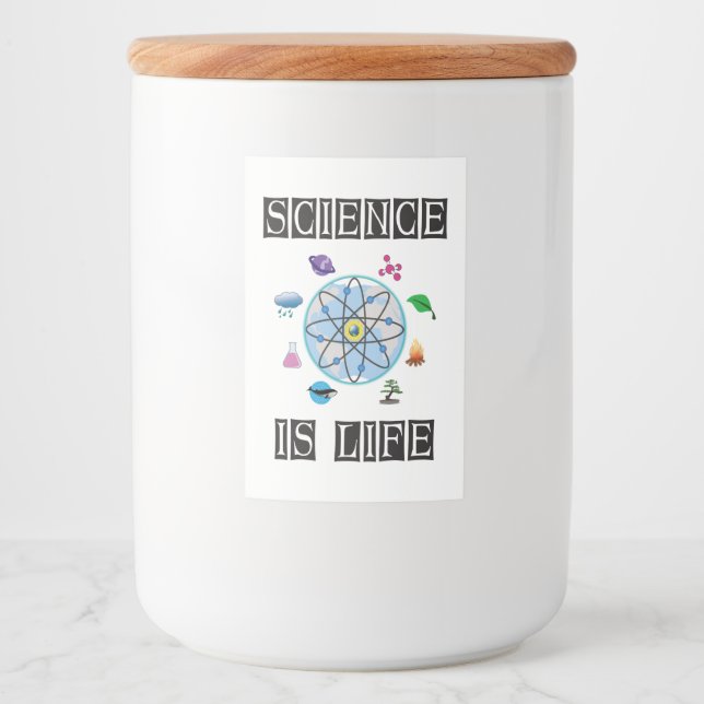 Étiquette Pour Bocaux La science est la vie (Devant)