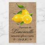 Étiquette Pour Bocaux Label Homemade Limoncello Small Bottle |<br><div class="desc">Give the venin of homemade limoncello. A burlap look Personalized text and year. Customize the font and text. Use this small waterproof and scratch resistance label for mini-bottles. A chic and trendy look, perfect for an elegant wedding guest thank thank you favor any time for venft giving. Limoncello veut du...</div>