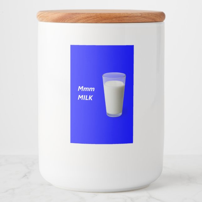 Étiquette Pour Bocaux LAIT Mmm (Devant)