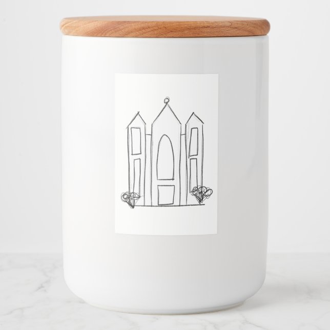 Étiquette Pour Bocaux LDS Salt Lake City (Devant)