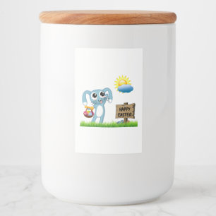 Étiquette Pour Bocaux Le lapin de Pâques souhaite un Joyeux Pâques