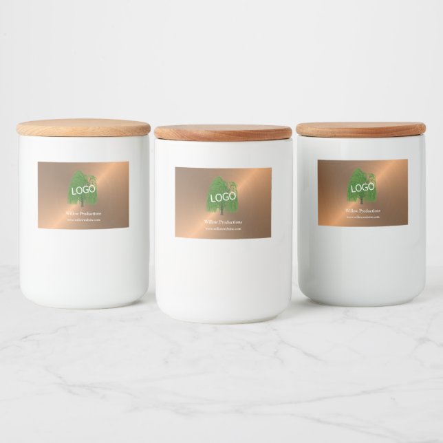Étiquette Pour Bocaux Logo de l'entreprise de promotion en cuivre (Bouteilles)