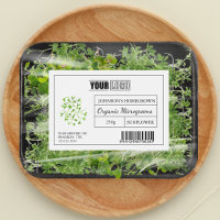 Logo personnalisé et code-barres Microgreens bio f
