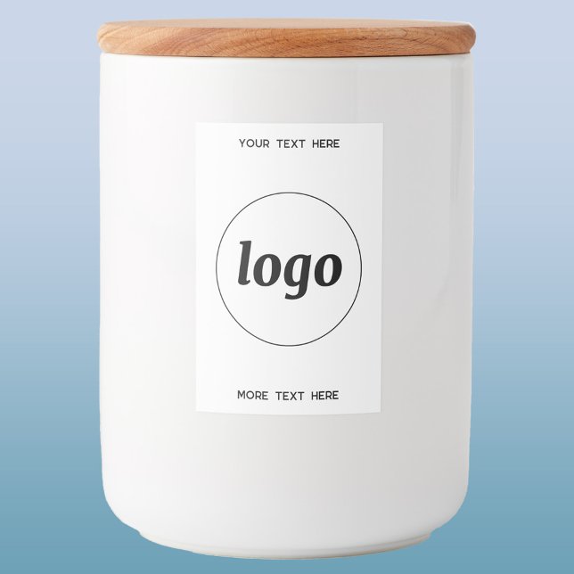 Étiquette Pour Bocaux Logo Simple Avec Texte Professionnel Promotionnel (Custom logo with text business promotional food container label)