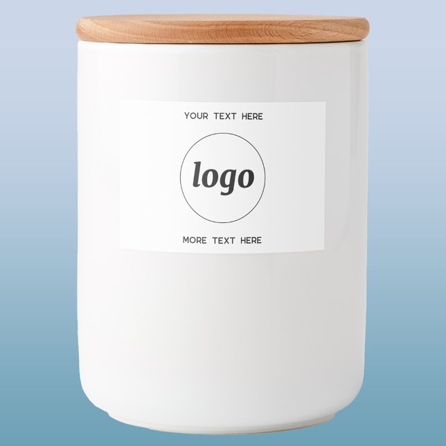 Étiquette Pour Bocaux Logo Simple Avec Texte Professionnel Promotionnel (Custom logo with text business promotional food container label)