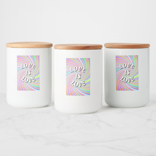 Étiquette Pour Bocaux Love Is Love Fierté (Bouteilles)