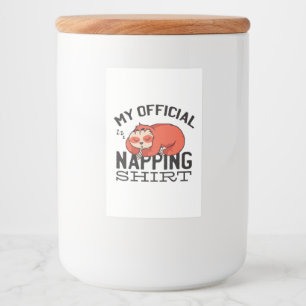 Étiquette Pour Bocaux Ma chemise de sieste officielle - Lazy sombrer Slo