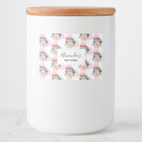 Macarons et fleurs colorés Motif d'aquarelle