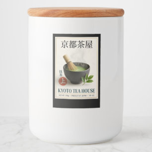 Étiquette Pour Bocaux Maison de thé de Kyoto Esthétique japonaise zen
