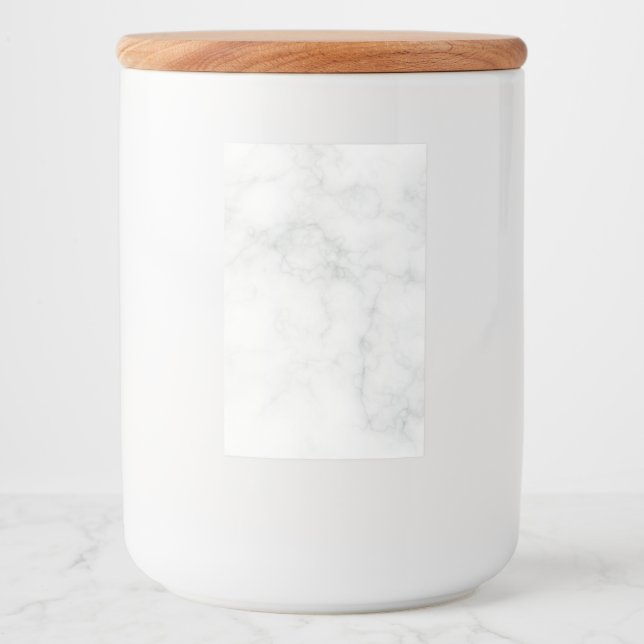 Étiquette Pour Bocaux Marbre Blanc Moderne (Devant)
