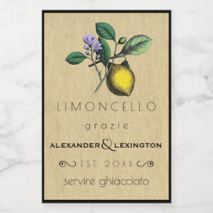 Étiquette Pour Bocaux Mariage Invité Favoriser Limoncello do-it-yourself
