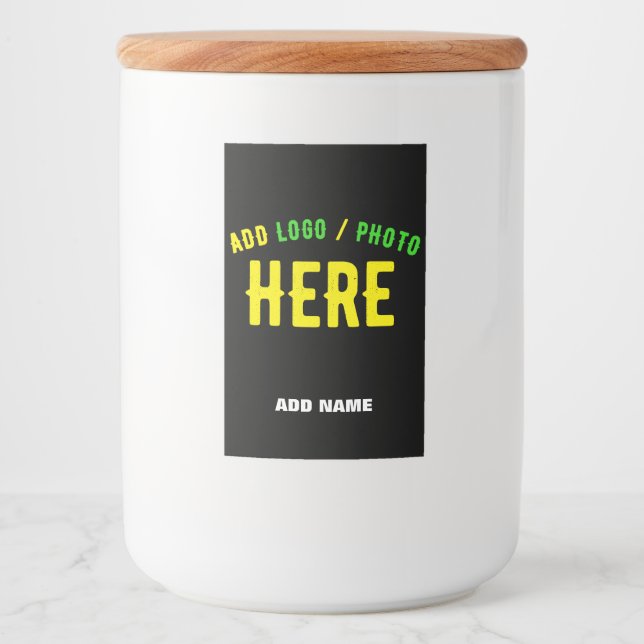 ÉTIQUETTE POUR BOCAUX MARQUE NOIRE PERSONNALISABLE MODERNE ÉLÉGANTE VERI (Devant)