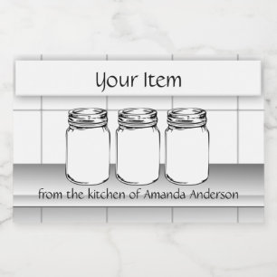 Étiquette Pour Bocaux Mason Jar Personnaliser votre article Moden Produi