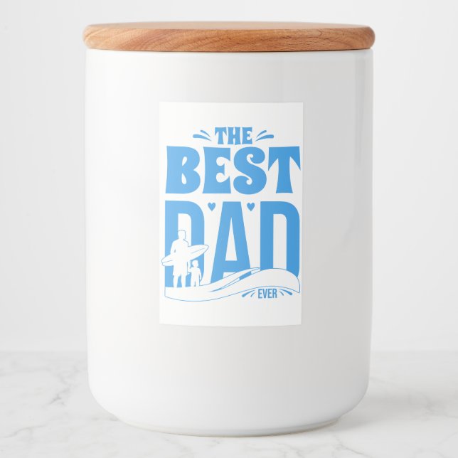 Étiquette Pour Bocaux Meilleur Papa Ever (Devant)