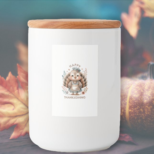 Étiquette Pour Bocaux Message personnalisé mignon Fête Turquie (Créateur téléchargé)