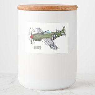 Étiquette Pour Bocaux Military plane cartoon illustration