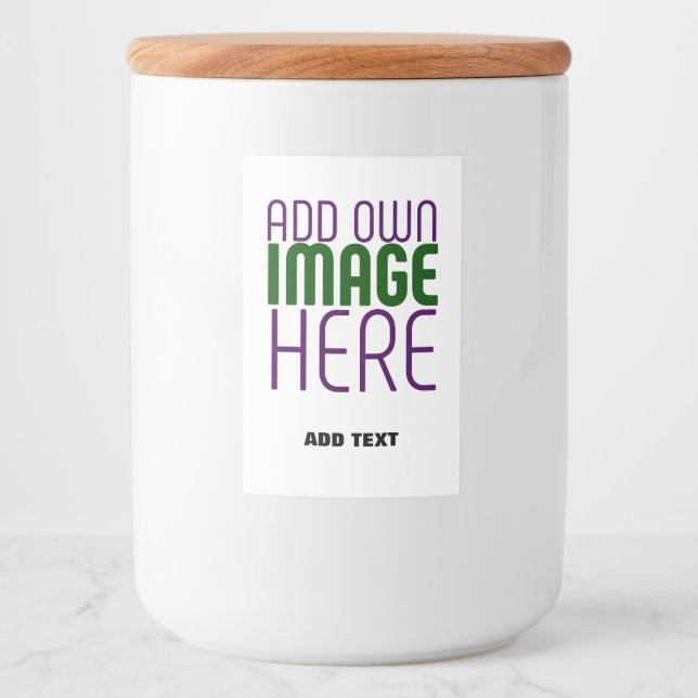 ÉTIQUETTE POUR BOCAUX MODELE DE TEXTE D'IMAGE BLANC SIMPLE ÉDITABLE MODE (Devant)