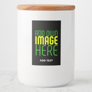 ÉTIQUETTE POUR BOCAUX MODELE DE TEXTE D'IMAGE NOIRE SIMPLE ET MODIFIABLE
