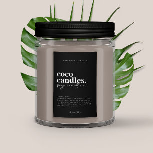 Étiquette Pour Bocaux Modern Candle Label