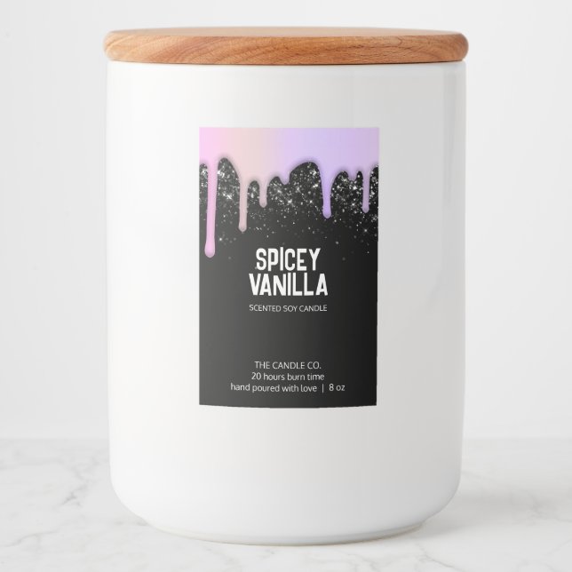 Étiquette Pour Bocaux Moderne Chic tendance Pink Purple Drivers Étiquett (Devant)