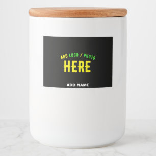 ÉTIQUETTE POUR BOCAUX MODERNE ET MODERNE PERSONNALISABLE NOIR VÉRIFIÉ