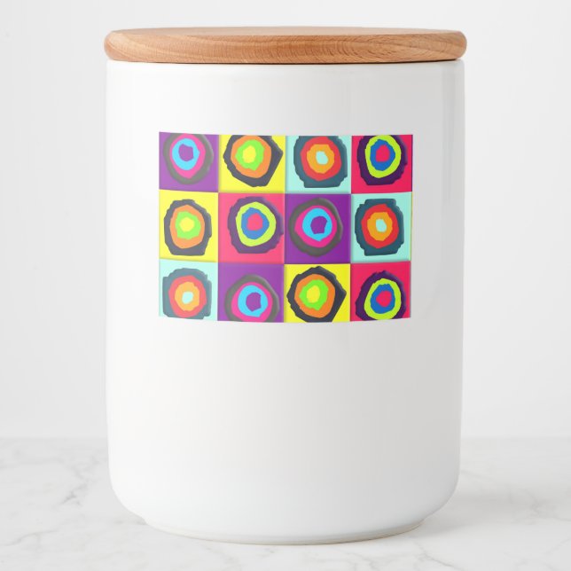 Étiquette Pour Bocaux motif de cercles (Devant)