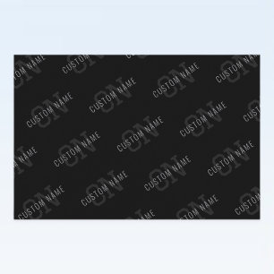Étiquette Pour Bocaux Motif de nom de très gris foncé et de monogramme n