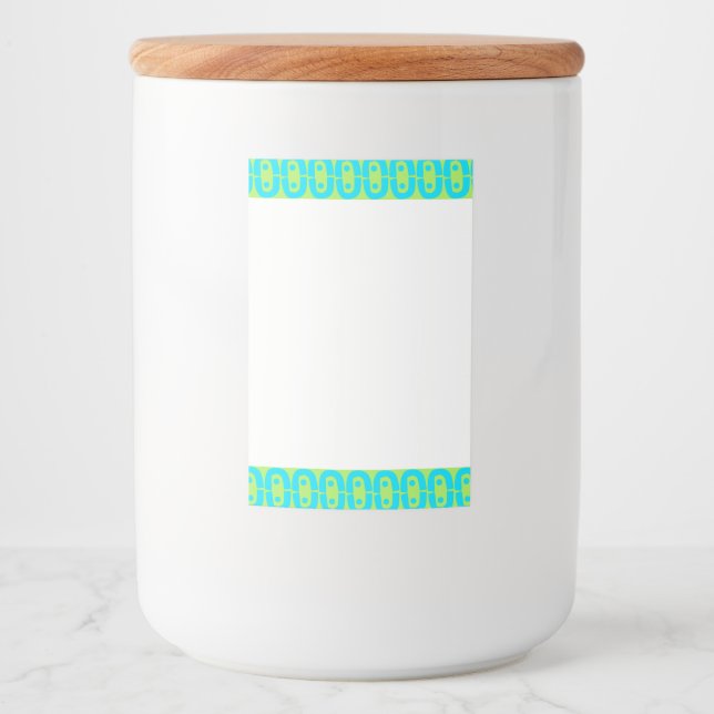 Étiquette Pour Bocaux motif moderne et coloré (Devant)