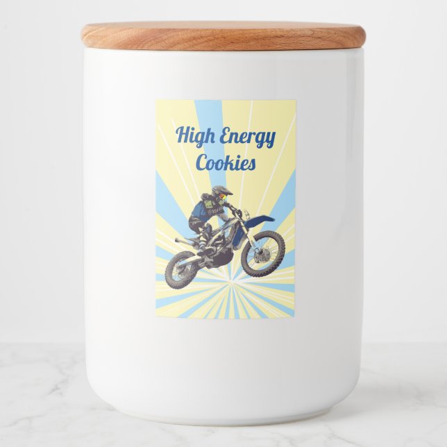 Étiquette Pour Bocaux Motocross (Devant)