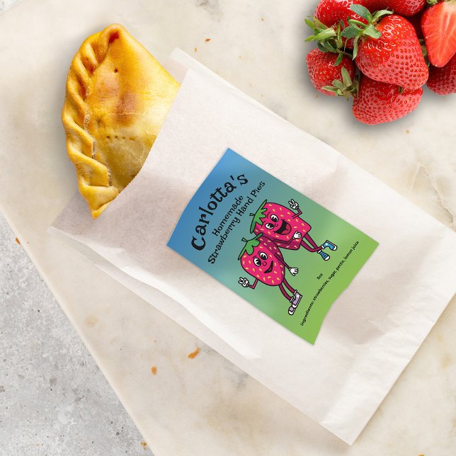 Étiquette Pour Bocaux Pals de fraises Drôle Cartoon Pie de confiture et  (Créateur téléchargé)