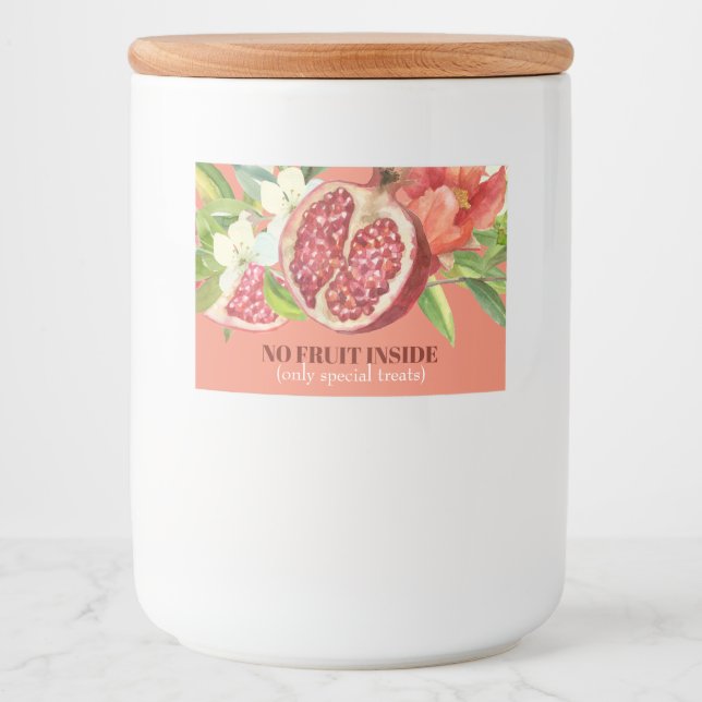 Étiquette Pour Bocaux Pas de fruits à l'intérieur seulement Traitements  (Devant)