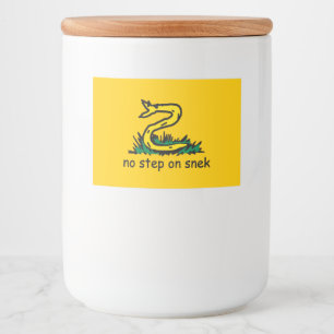 Étiquette Pour Bocaux Pas de pas sur les mèmes de snek parodie de Gadsde