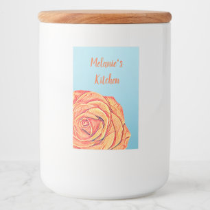 Étiquette Pour Bocaux Peachy Tangerine Rose