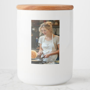 Étiquette Pour Bocaux Personnalisation de photo de cuisson de crêpes