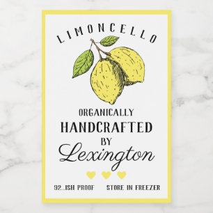 Étiquette Pour Bocaux Petit Étiquette-bouteille de Limoncello Liqueur f