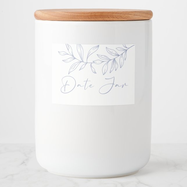 Étiquette Pour Bocaux Pot de nuit aux fleurs de pervenche (Devant)