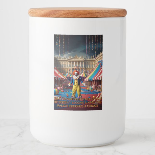 Étiquette Pour Bocaux Quand Un Clown Se Déplace Dans Un Palais... (Devant)